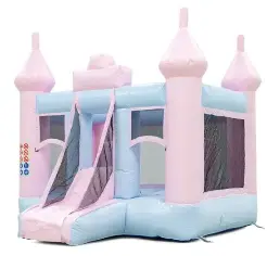 Hüpfburg Schloss Mini mieten Gifhorn – Mini-Schloss in Pastellfarben für Kindergeburtstag
